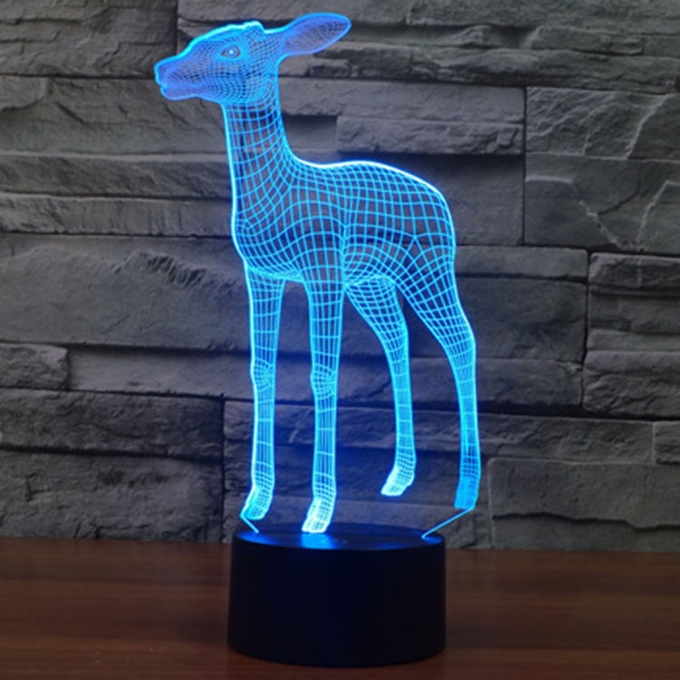 7 Color Discoloration Creative Visual Stereo Lamp Desk Lamp Night Light, Deer Style