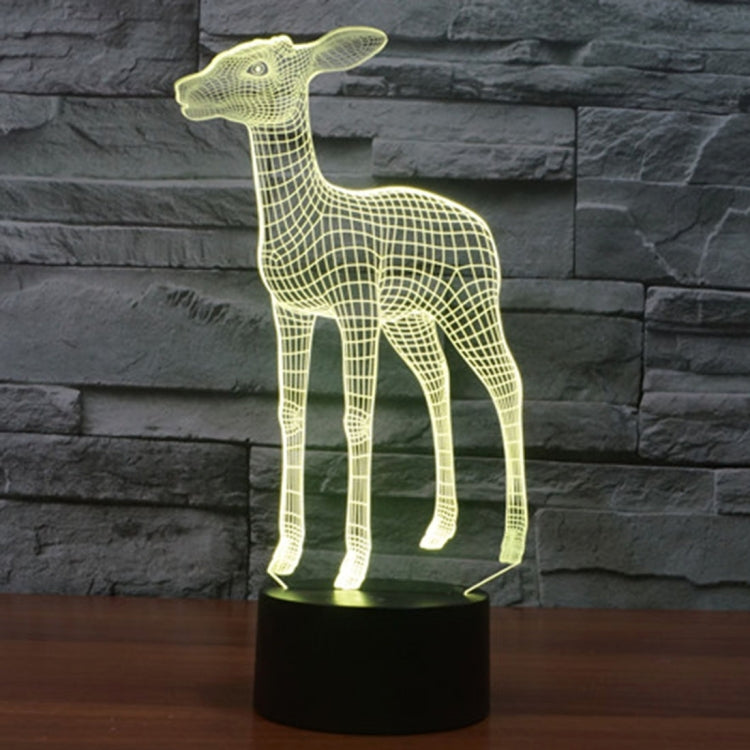 7 Color Discoloration Creative Visual Stereo Lamp Desk Lamp Night Light, Deer Style