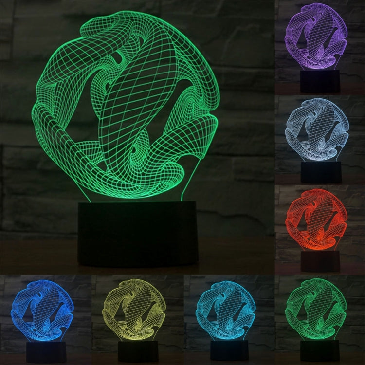7 Color Discoloration Creative Visual Stereo Lamp Desk Lamp Night Light, Abstract Style Model 7