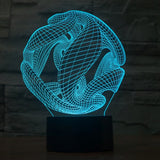 7 Color Discoloration Creative Visual Stereo Lamp Desk Lamp Night Light, Abstract Style Model 7