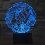 7 Color Discoloration Creative Visual Stereo Lamp Desk Lamp Night Light, Abstract Style Model 7
