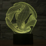 7 Color Discoloration Creative Visual Stereo Lamp Desk Lamp Night Light, Abstract Style Model 7