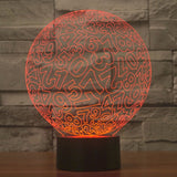 7 Color Discoloration Creative Visual Stereo Lamp Desk Lamp Night Light, Numbers Style