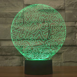 7 Color Discoloration Creative Visual Stereo Lamp Desk Lamp Night Light, Numbers Style