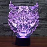 7 Colour Discoloration Creative Visual Stereo Lamp Desk Lamp Night Light, Leopard Shape