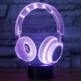 7 Colour Discoloration Creative Visual Stereo Lamp Desk Lamp Night Light, Headset Shape