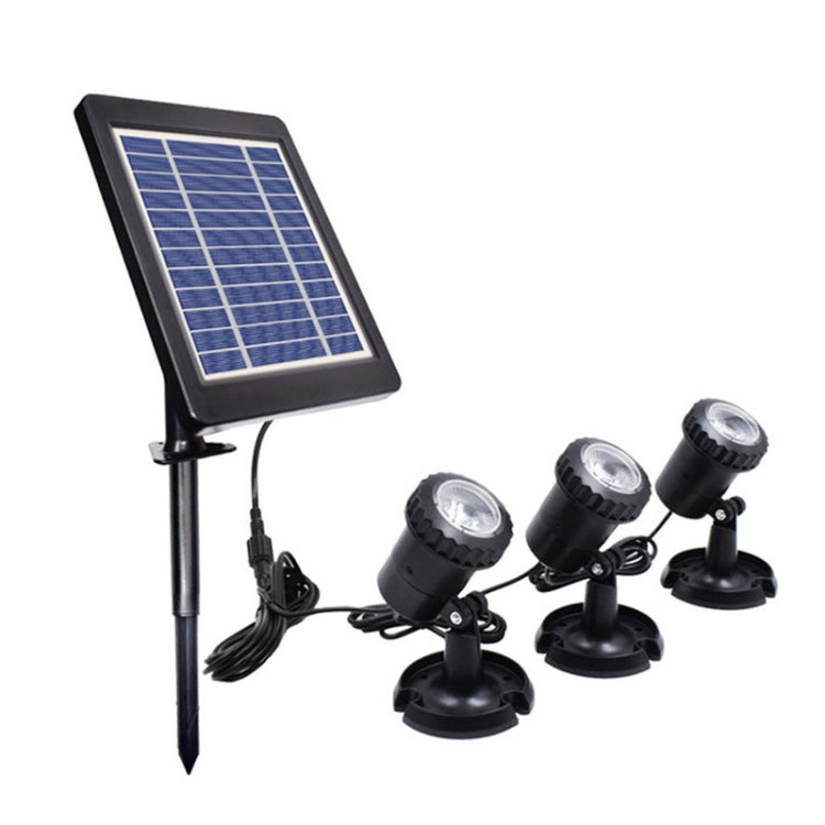 3 In 1 Warm Light Lawn Insertion Pool Diving Solar Spotlight, Warm Light