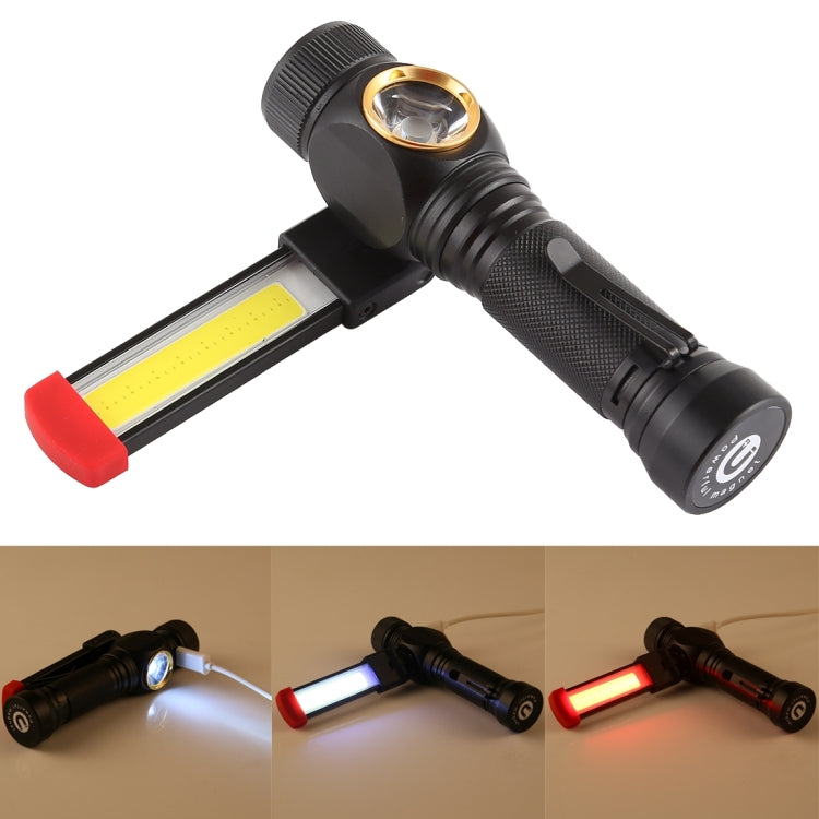 W550 10W 800LM USB Charging T6 + COB IPX6 Waterproof Strong LED Flashlight Work Lamp with 5-Modes Default Title