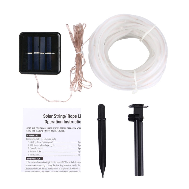 Solar Panel water resistant 50 LED, 5m 50LED Blue Light, 5m 50LED White Light, 5m 50LED Warm White
