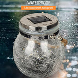 Solar Energy Glass Bottle Pendent Lamp IP55 Waterproof Outdoor Garden Decoration Light, Warm White Light