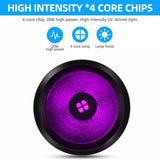 B14 40W 365nm Black Lens UV Rays Flashlight, B14-365
