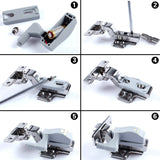 0.3W Universal Inner Hinge LED Sensor lamp Cupboard 3 LEDs Night light Auto ON/OFF Bulb, 1 PCS White Light, 1 PCS Warm White