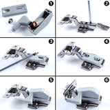 10 PCS 0.3W Universal Inner Hinge LED Sensor lamp Cupboard 3 LEDs Night light Auto ON/OFF Bulb, 10 PCS White Light, 10 PCS Warm White