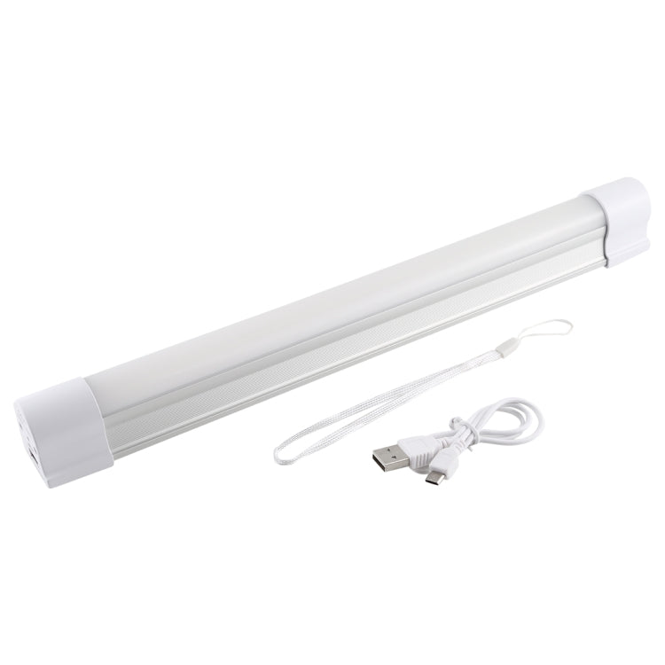 Q34 34cm White + Red USB LED Strip Light Portable 5V 650mA 5500-6500K with Switch, 34cm