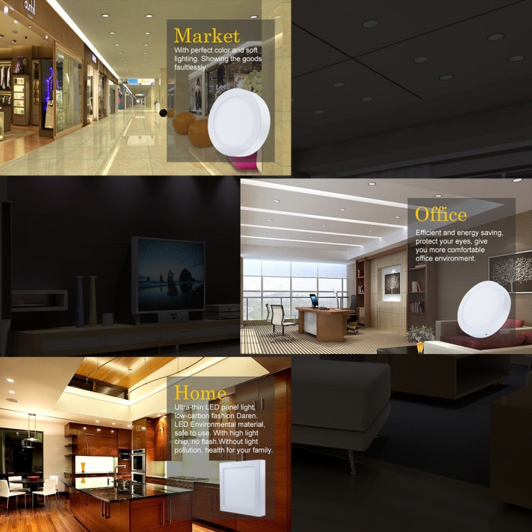 12cm 30 LEDs SMD 2835, AC 85-265V, 6W White Light, 6W Warm White Light