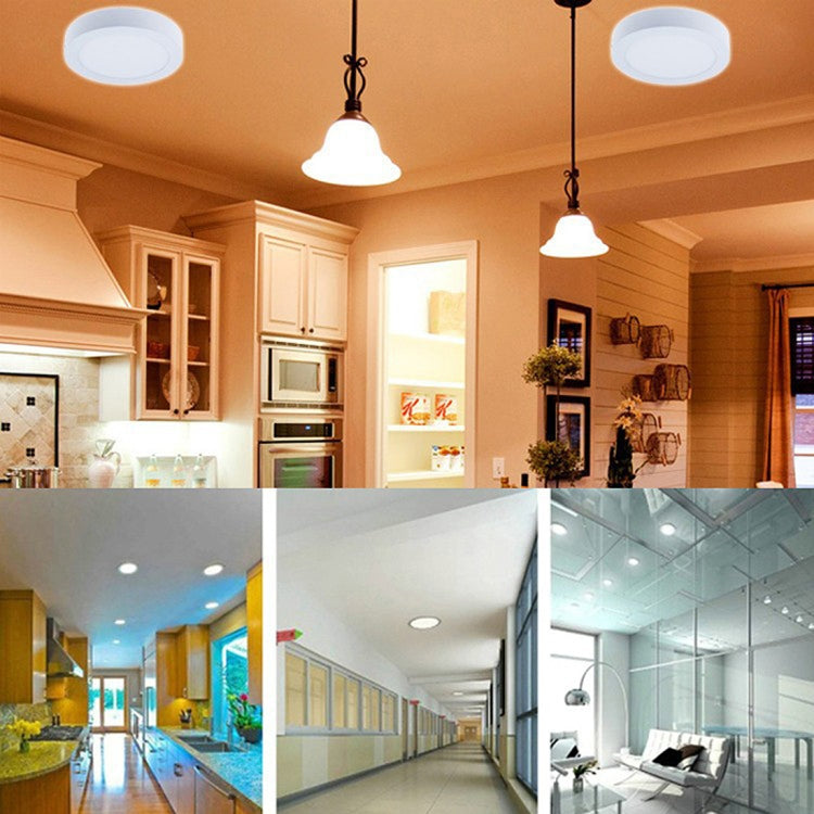 12cm 30 LEDs SMD 2835, AC 85-265V, 6W White Light, 6W Warm White Light