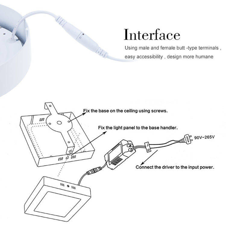 12cm 30 LEDs SMD 2835, AC 85-265V, 6W White Light, 6W Warm White Light