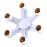 1 to 6 E27 Standard Lamp Holder Base Converter LED Light Bulbs Socket Adapter, 1 to 6 1 to 6