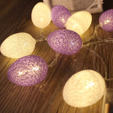 3.5m 110V 20 LEDs Cotton Thread Colour Egg Lamp String Easter Holiday Party Household Decorative Light, 3.5m 110V 3.5m 110V Purple