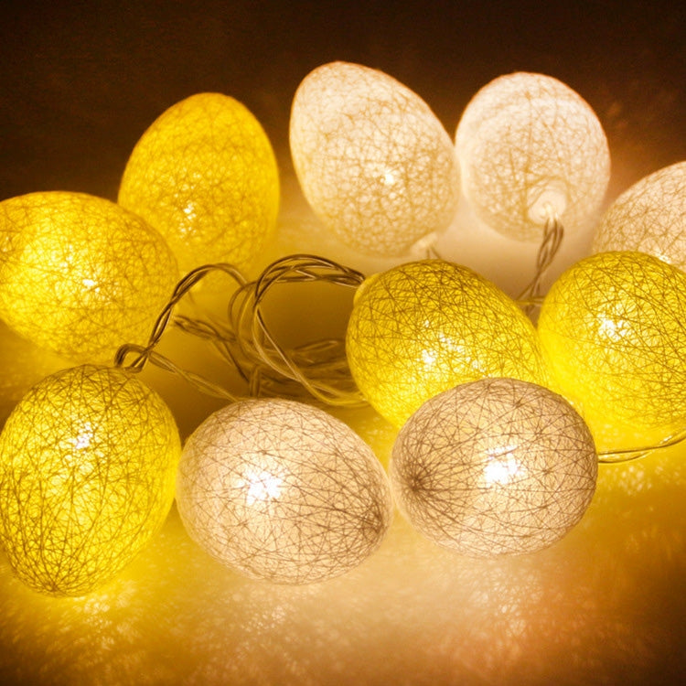 3.5m 110V 20 LEDs Cotton Thread Colour Egg Lamp String Easter Holiday Party Household Decorative Light, 3.5m 110V 3.5m 110V Yellow