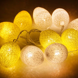 3.5m 110V 20 LEDs Cotton Thread Colour Egg Lamp String Easter Holiday Party Household Decorative Light, 3.5m 110V 3.5m 110V Yellow