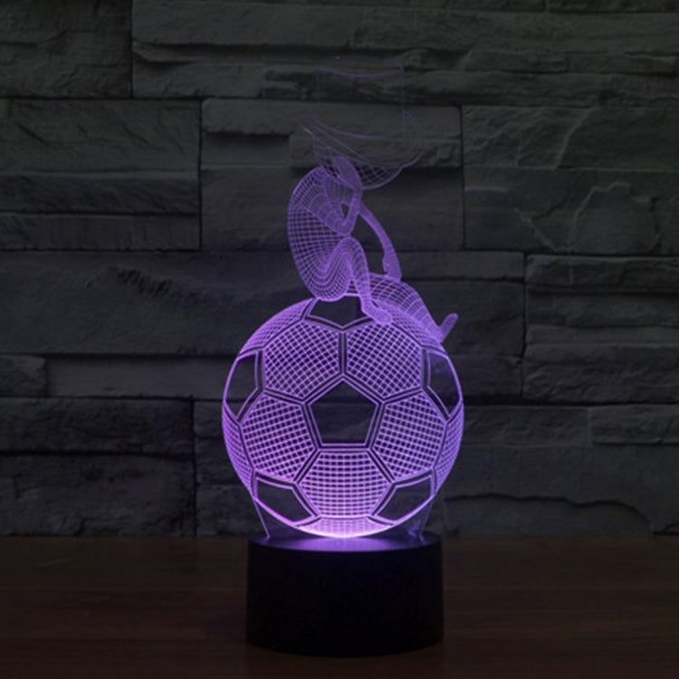 7 Colour Discoloration Creative Visual Stereo Lamp Night Light, Thinking Football Style