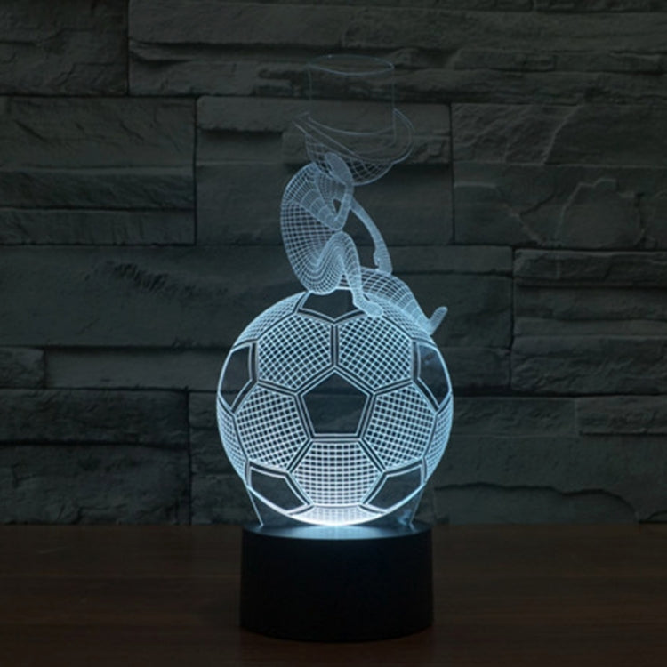 7 Colour Discoloration Creative Visual Stereo Lamp Night Light, Thinking Football Style