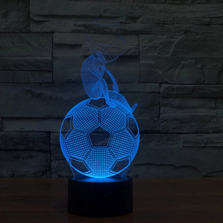 7 Colour Discoloration Creative Visual Stereo Lamp Night Light, Thinking Football Style