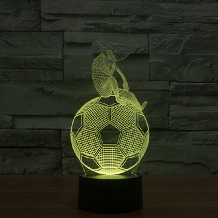 7 Colour Discoloration Creative Visual Stereo Lamp Night Light, Thinking Football Style