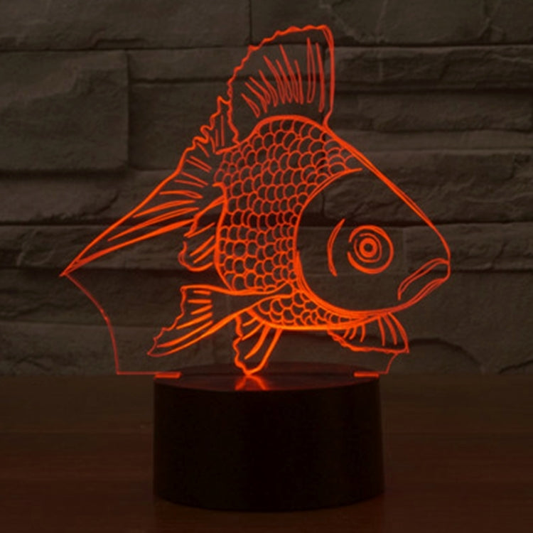 7 Color Discoloration Creative Visual Stereo Lamp Desk Lamp Night Light, Goldfish Style
