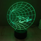 7 Color Discoloration Creative Visual Stereo Lamp Desk Lamp Night Light, Time Machine Style