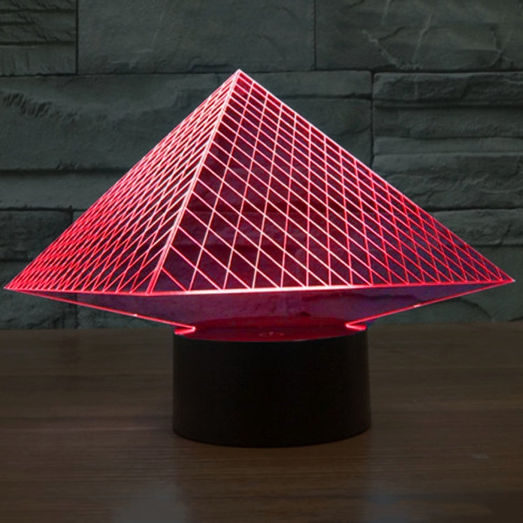 7 Colour Discoloration Creative Visual Stereo Lamp Desk Lamp Night Light, Pyramid Style