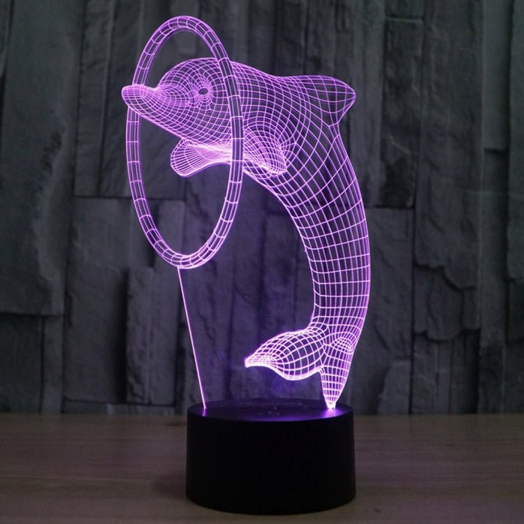7 Colour Discoloration Creative Visual Stereo Lamp Desk Lamp Night Light, Dolphin Style