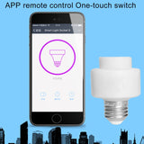 200W Max E27 APP Remote Control WiFi Smart Light Bulb Adapter Lamp Base Works with Alexa Echo & Google Home, AC 100-250V, APP Control
