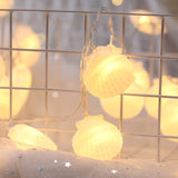 20 LEDs Teenage Style Warm Fairy Decorative Lamp for Christmas, Wedding, Bedroom, Shell Shape