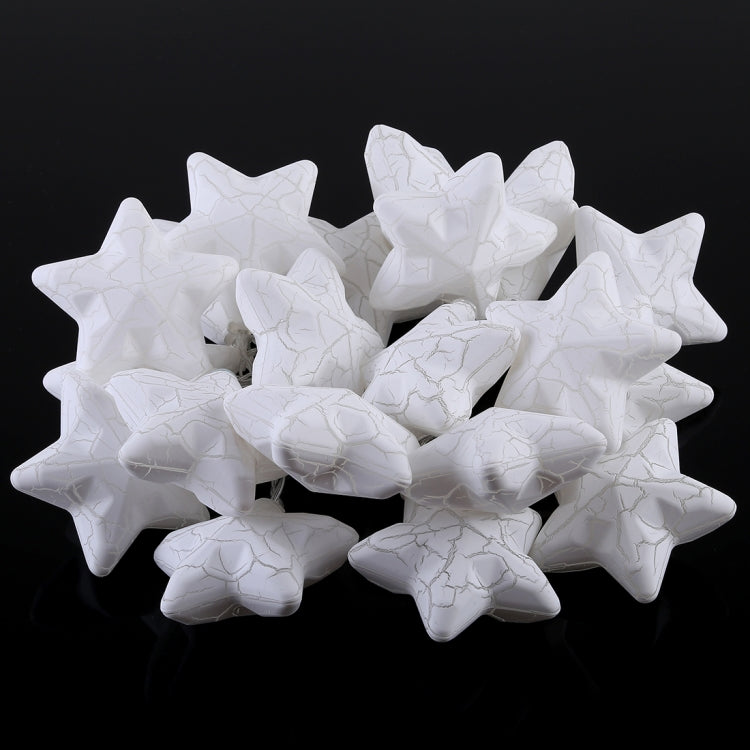 20 LEDs Teenage Style Warm Fairy Decorative Lamp for Christmas, Wedding, Bedroom, Cracked Star