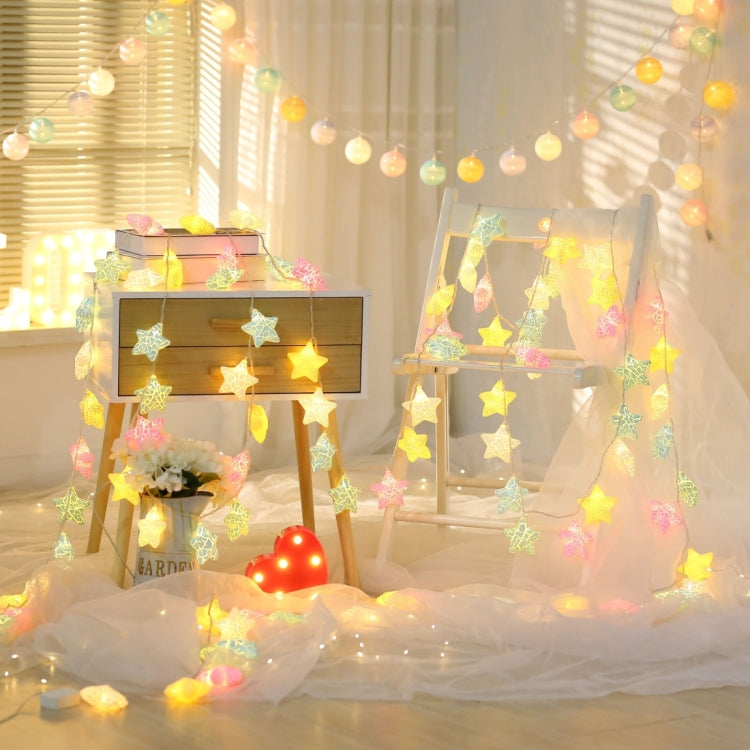 20 LEDs Teenage Style Warm Fairy Decorative Lamp for Christmas, Wedding, Bedroom, Cracked Star