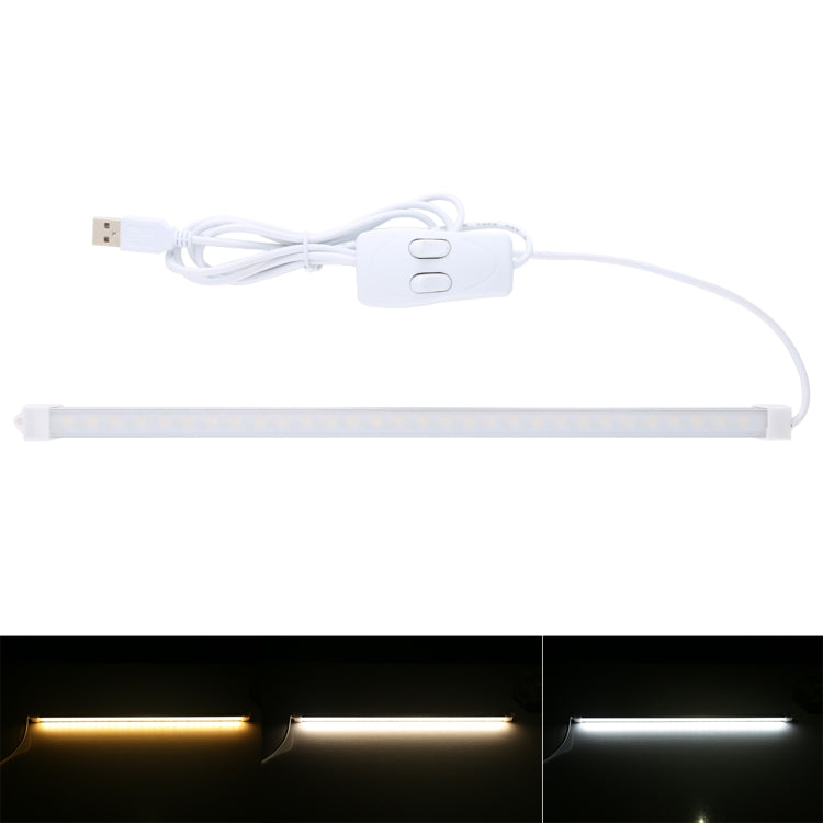 34cm 60 LEDs 400LM Three-colors USB LED Strip Bar Light with Switch Default Title