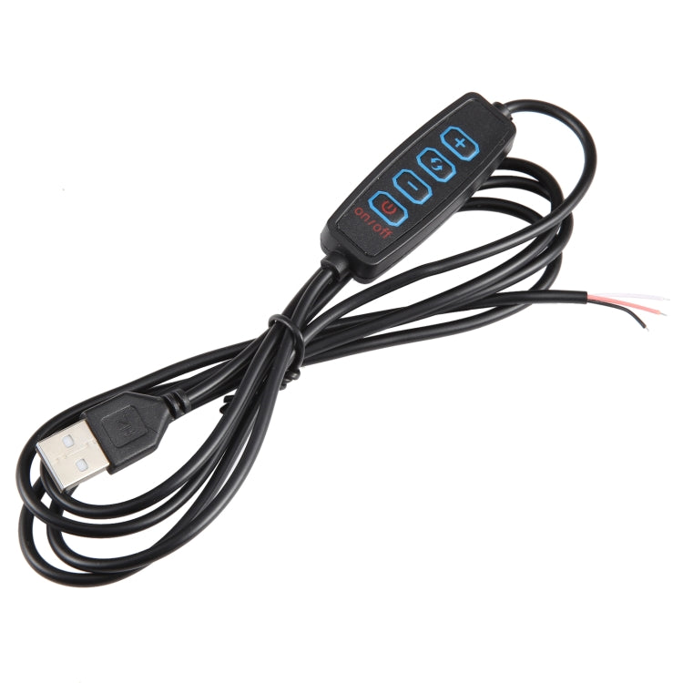 1.5m USB DC5V Switch Cable with 3 Colors Controller, Switch (Black), Switch (White)