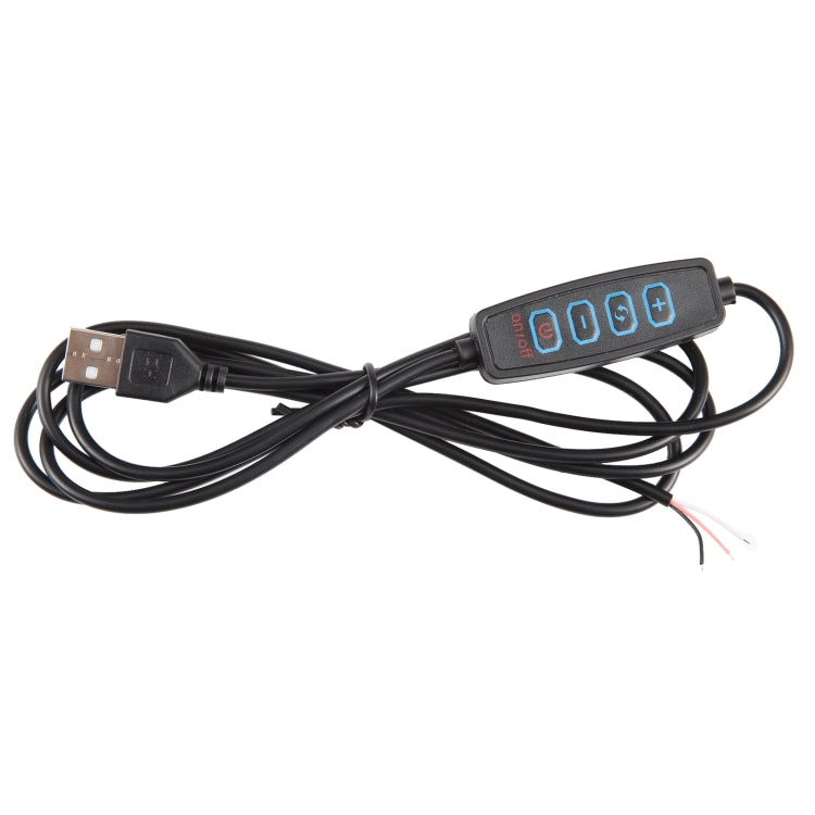 1.5m USB DC5V Switch Cable with 3 Colors Controller, Switch (Black), Switch (White)