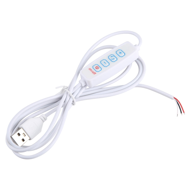 1.5m USB DC5V Switch Cable with 3 Colors Controller, Switch (Black), Switch (White)