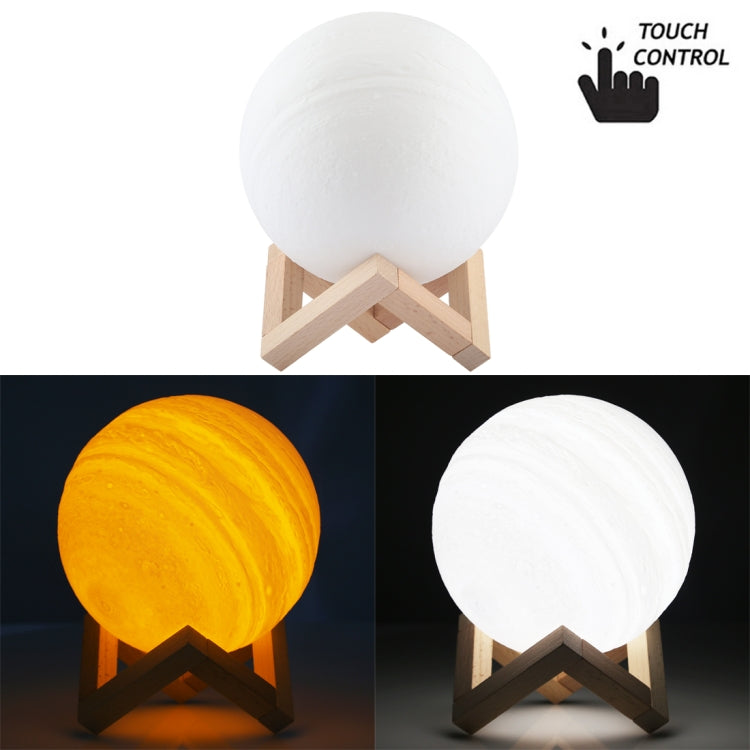 USB Charging 2-Color Changing Energy-saving LED Night Light with Wooden Holder Base, Touch Control 2-Color(15cm) Touch Control 2-Color(15cm)