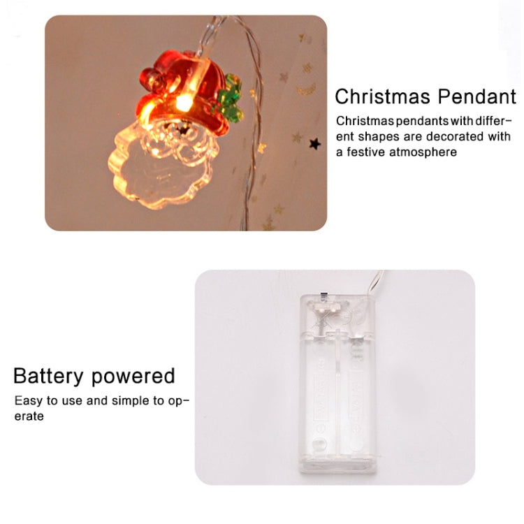 1.5m 10 Lights Christmas Snowman LED Decorative Light String, Christmas Snowman