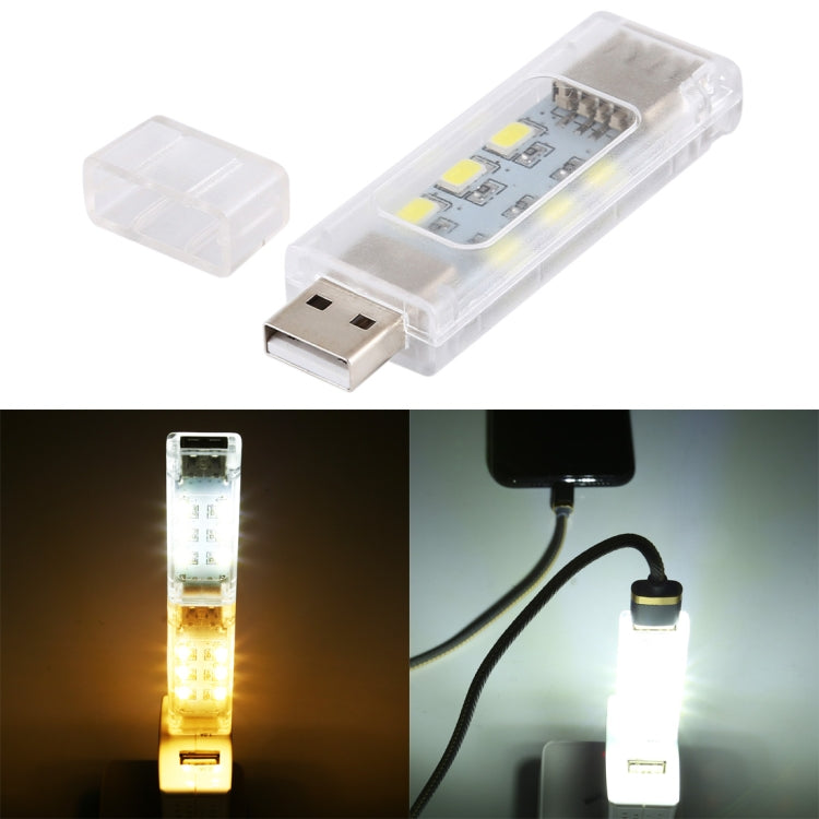12 LEDs Double Sided Stackable USB Light White Light