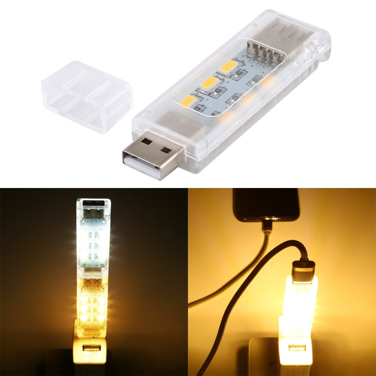 12 LEDs Double Sided Stackable USB Light Warm White