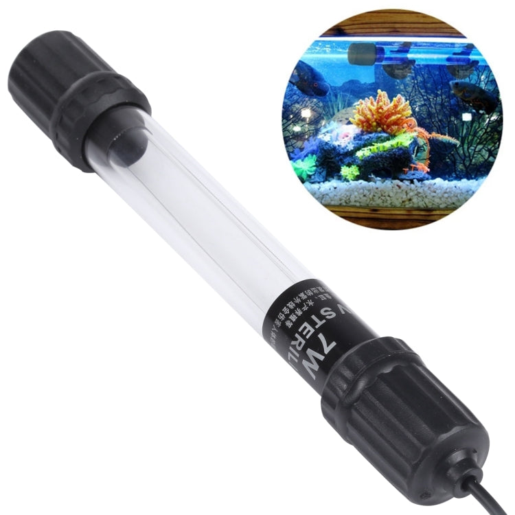 UV-007 7W Ultraviolet Germicidal Lamp Disinfection Light for Aquarium, EU Plug, 7W 7W
