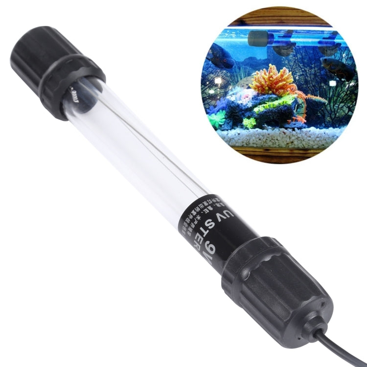 UV-009 9W Ultraviolet Germicidal Lamp Disinfection Light for Aquarium, EU Plug, 9W 9W