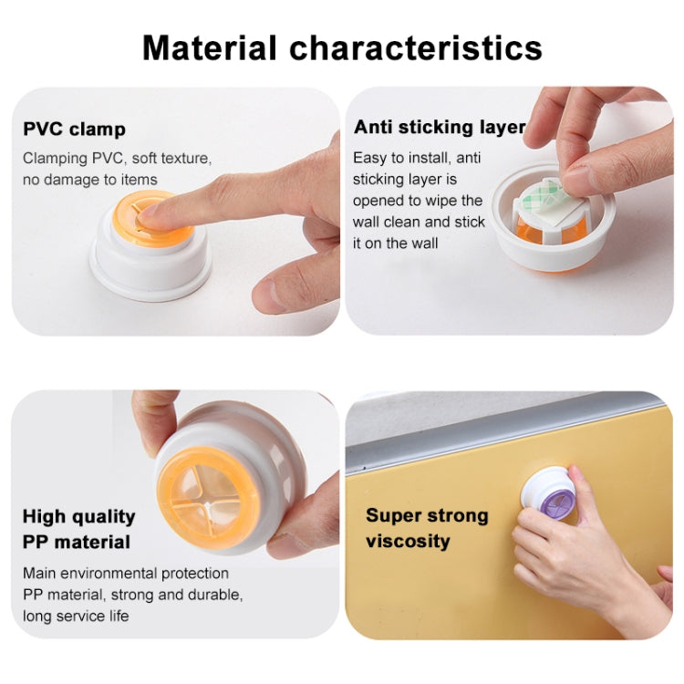 Self-Adhesive Hooks Towel, Orange, Rose, Green, Purple