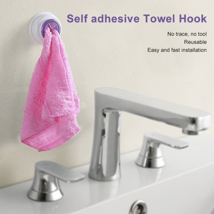 Self-Adhesive Hooks Towel, Orange, Rose, Green, Purple