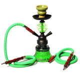019-MZ729 Double Tube Glass Hookah Green